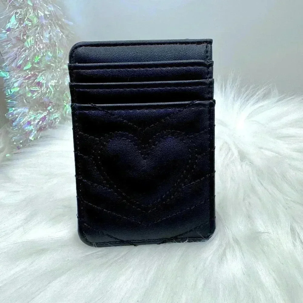 Black Love Heart Card Holder